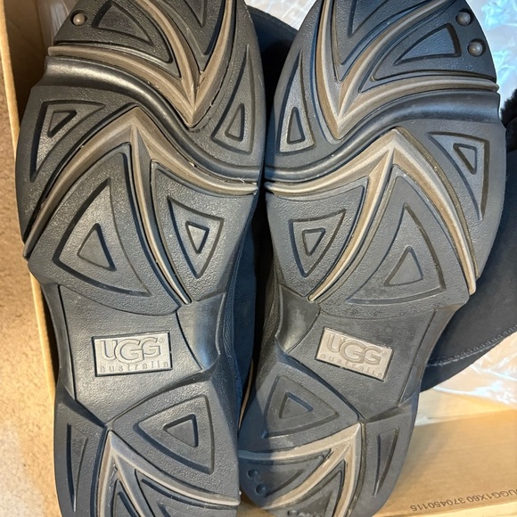 UGG Black Boots with Silver and White Embroidered Accents - Picture 5 of 5